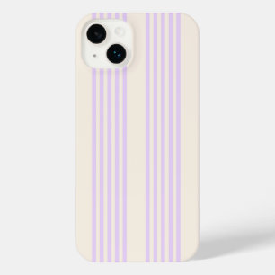 Lilac violet et beige cinq bandes motif