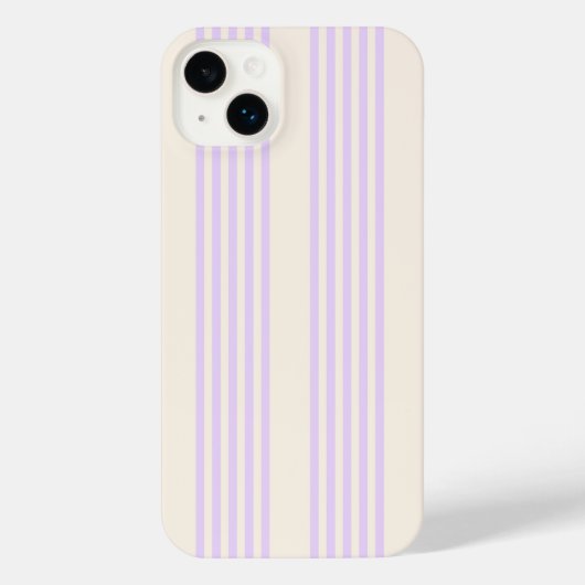 Lilac violet et beige cinq bandes motif (Verso)