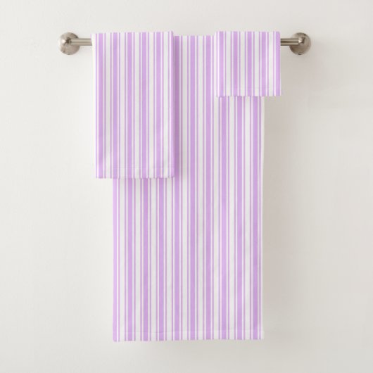 Lilac violet et blanc bonbons rayures (En situation)