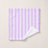 Lilac violet et blanc bonbons rayures (Gant de toilette)