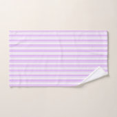 Lilac violet et blanc bonbons rayures (Serviette à main)