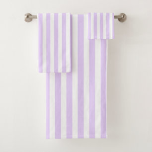 Lilac violet et blanc bonbons rayures