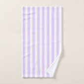 Lilac violet et blanc bonbons rayures (Serviette à main)