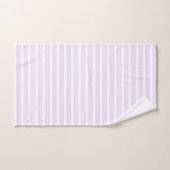 Lilac violet et blanc cinq bandes motif (Serviette à main)