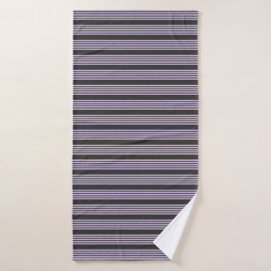 Lilac violet et charbon de bois cinq bandes motif