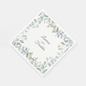 Lilac Waterverf Bloemen Bruiloft Servet (Hoek)