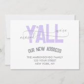 Lilac We Moved Y'all Moving Announcement Kaart (Voorkant)