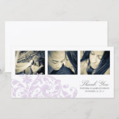 LILAC & WHITE FLOURISH | CARTE DE REMERCIEMENTS ma (Devant / Derrière)