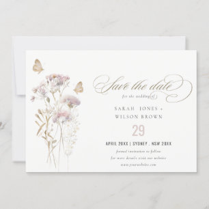 Lilac Wilde Bloem Varens Botanische Aquarel Bruilo Save The Date