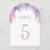 Lilac Wisteria Arch First Communch Numéro de table (Dos)