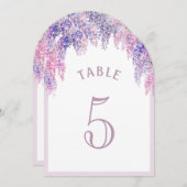 Lilac Wisteria Arch First Communch Numéro de table (Devant / Derrière)