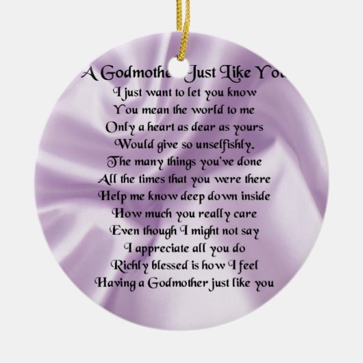    LilacGodmoeder Poem Keramisch Ornament (Voorkant)