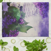 Lilacs and Basket Theedoek (Gevouwen)