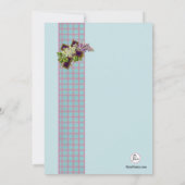 Lilacs and Crucifix Religious Photo Invitation Kaart (Achterkant)