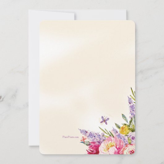 Lilacs and Peonies Luncheon Invitation (Dos)