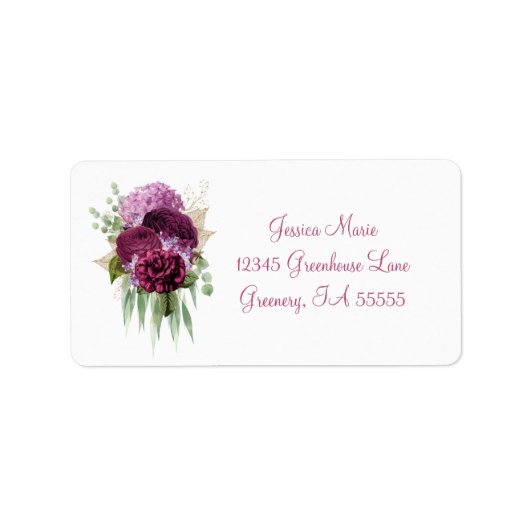 Lilacs Botanical Return Address Etiket (Voorkant)