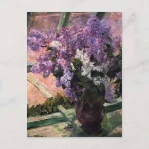 Lilacs dans une fenêtre par Mary Cassatt Carte pos