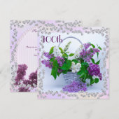 Lilacs & Diamonds 100e verjaardag Kaart (Voorkant / Achterkant)