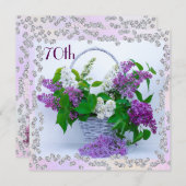 Lilacs & Diamonds 70e verjaardag Kaart (Voorkant / Achterkant)