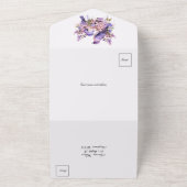 Lilacs en Bluebirds All In One Uitnodiging (Buitenkant)