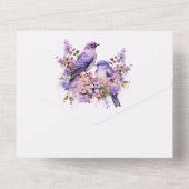 Lilacs en Bluebirds All In One Uitnodiging (Achterkant)
