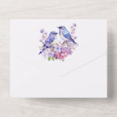 Lilacs en Bluebirds Alles In Een Uitnodiging (Achterkant)
