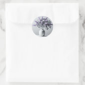 Lilacs en Silver Leaf Boeket Ronde Sticker (Tas)