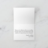 Lilacs et Carte de remerciements à la crème (Intérieur)