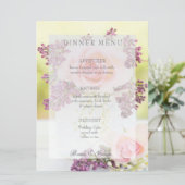 Lilacs et menu mariage Rose Vintage (Debout devant)