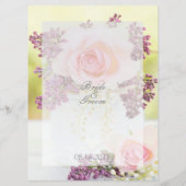 Lilacs et menu mariage Rose Vintage (Dos)