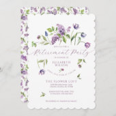 Lilacs & Fleurs de printemps Invitation à la retra (Devant / Derrière)