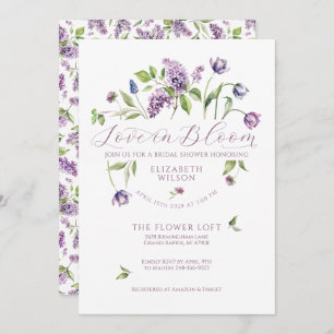 Lilacs & Fleurs de printemps Invitation de douche 