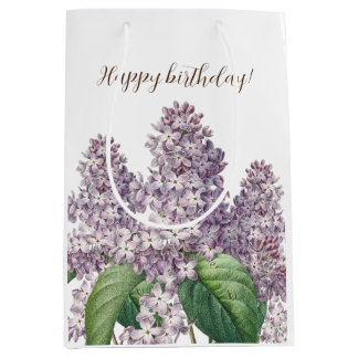 lilacs floral gift tas medium cadeauzakje