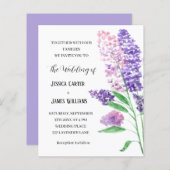 Lilacs Floral Waterverf Rustic Elegant Wedding (Voorkant / Achterkant)