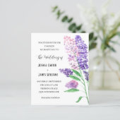 Lilacs Floral Waterverf Rustic Elegant Wedding (Staand voorkant)