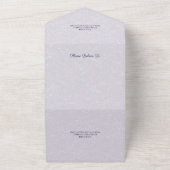 Lilacs & Heather op Lavendel met QR Code All In One Uitnodiging (Buitenkant)