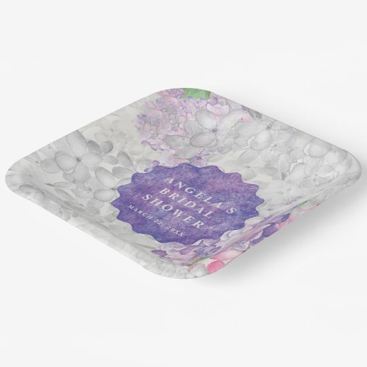 Lilacs in Bloom Lente Bruiloft Evenement Papieren Bordje (Gebogen)