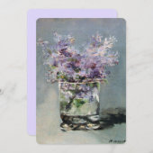 Lilacs in een glas door Manet Vrijgezellenfeest Kaart (Voorkant / Achterkant)