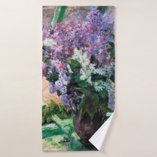 Lilacs in een raam, Mary Cassatt Badhanddoek