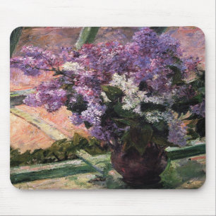 Lilacs in een raam, Mary Cassatt Mousepad Muismat