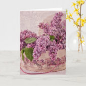 Lilacs in een Victoriaans Pet doos Kaart (Gele Bloem)
