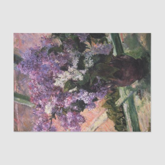 Lilacs in een Windows Weefselpapier Tissuepapier (Voorkant)