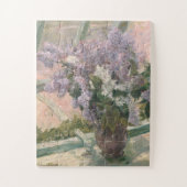 Lilacs in Window van Mary Cassatt American Painter Legpuzzel (Verticaal)