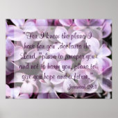 Lilacs Jeremiah 29:11 Poster (Devant)