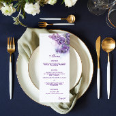 Lilacs lente zomer bruiloft menu