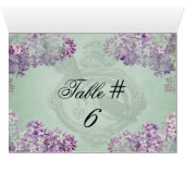 Lilacs Locket Gepersonaliseerd Tabelnummerkaarten (Binnen Horizontaal (Onder))