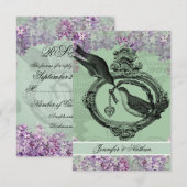 Lilacs Locket RSVP-kaart RSVP Kaartje (Voorkant / Achterkant)