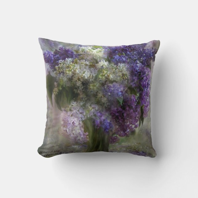 Lilacs of Love Art Decorator Pillow Kussen (Voorkant)