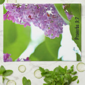 Lilacs Proverbes 3:7 Serviette de cuisine (Plié)