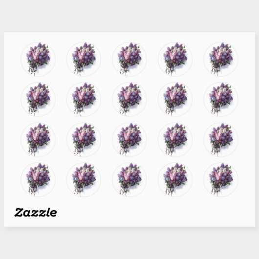 Lilacs Ronde Sticker (Vel)